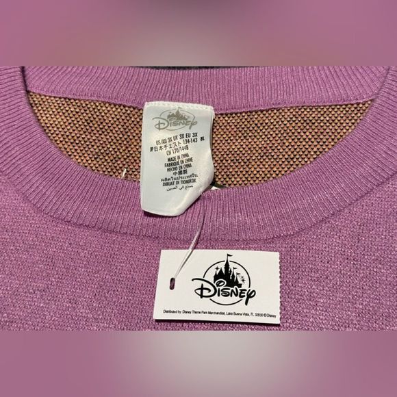 NWT Disney Parks Daisy Duck Flower Knit Pullover Sweatshirt Sweater Plus Size 3X - Picture 7 of 16